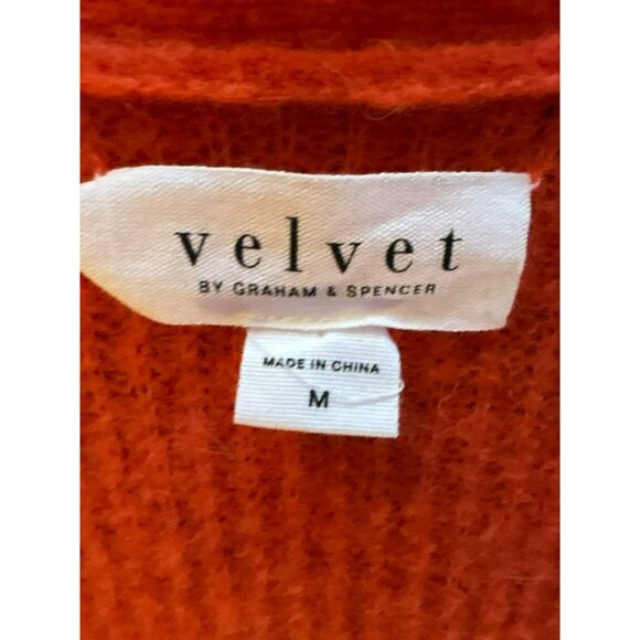 Velvet By Graham & Spencer Wool Blend Button-Front Cardigan Sweater Size M - Picture 3 of 9